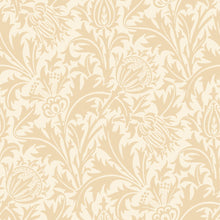 HWA1523W Thistle Damask Soft Gold Eden II Wallpaper by Hoopla Walls