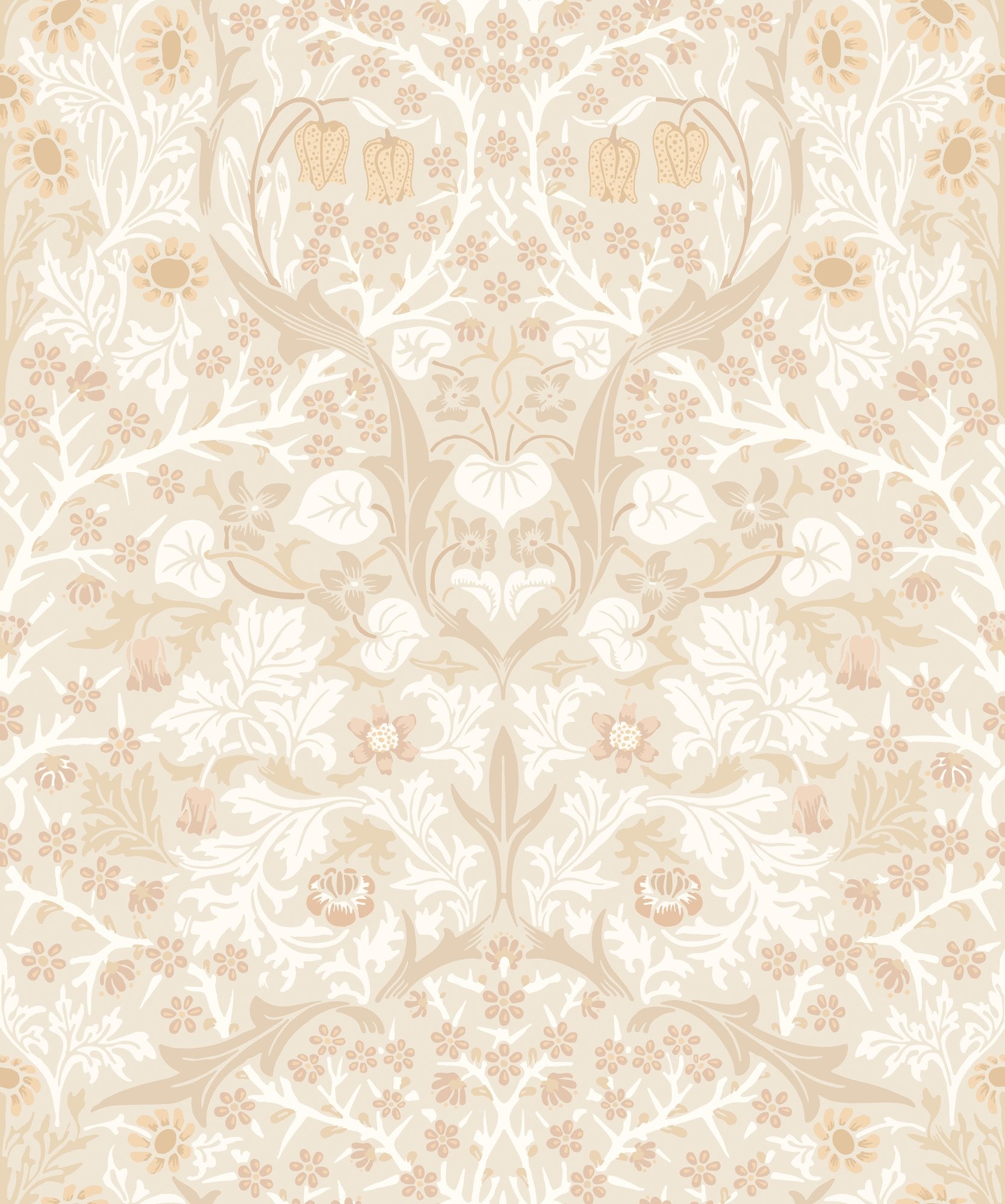 HWA1526W Blackthorn Damask Linen Mix Eden II Wallpaper by Hoopla Walls