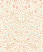 HWA1527W Blackthorn Damask Soft Coral & Straw Eden II Wallpaper by Hoopla Walls