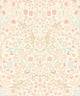Blackthorn Damask Soft Coral & Straw Eden II Wallpaper by Hoopla Walls