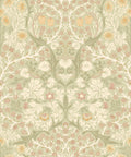 Blackthorn Damask Olive & Clay Eden II Wallpaper by Hoopla Walls