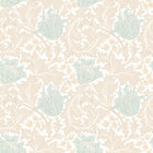 HWA1531W Tulip Trail Duck Egg Eden II Wallpaper by Hoopla Walls