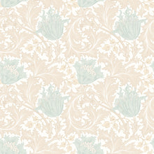 HWA1531W Tulip Trail Duck Egg Eden II Wallpaper by Hoopla Walls