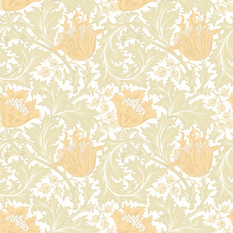 HWA1532W Tulip Trail Soft Gold Eden II Wallpaper by Hoopla Walls