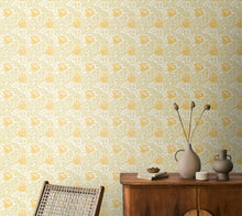HWA1532W Tulip Trail Soft Gold Eden II Wallpaper by Hoopla Walls