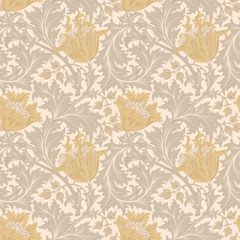 HWA1533W Tulip Trail Ochre Eden II Wallpaper by Hoopla Walls
