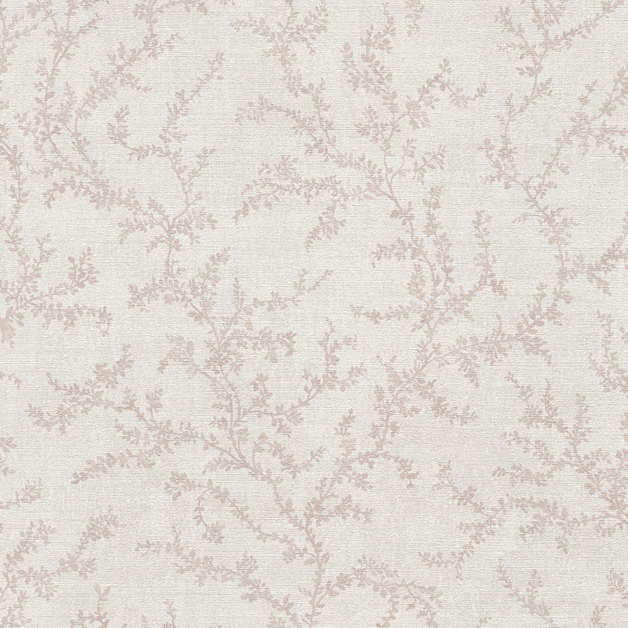 Trailing Vines Motif Pink and Beige Hygge Home Wallpaper by Galerie