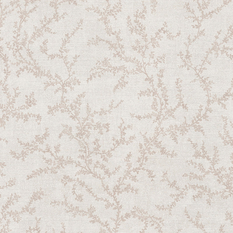 Trailing Vines Motif Pink and Beige Hygge Home Wallpaper by Galerie