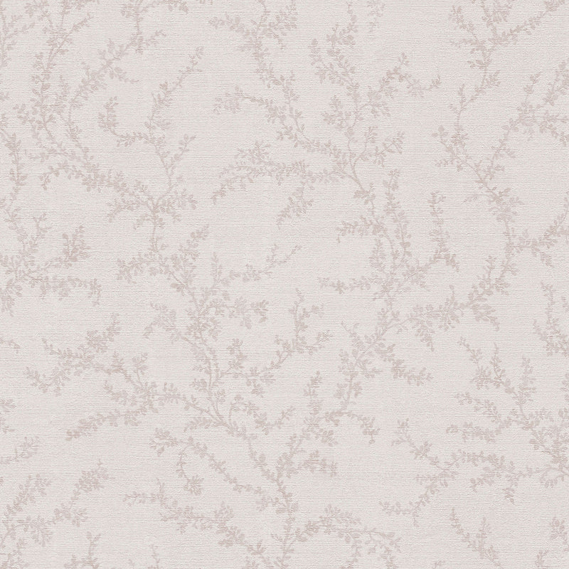 Trailing Vines Motif Beige and Silver Grey Hygge Home Wallpaper by Galerie