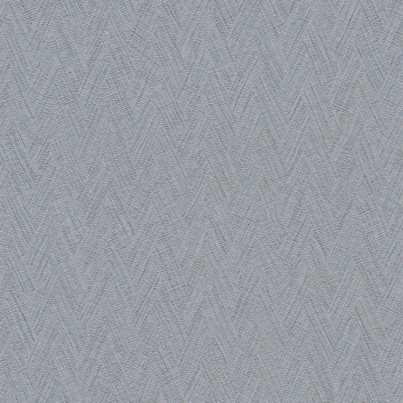 Herringbone Weave Motif Blue and Beige Hygge Home Wallpaper by Galerie