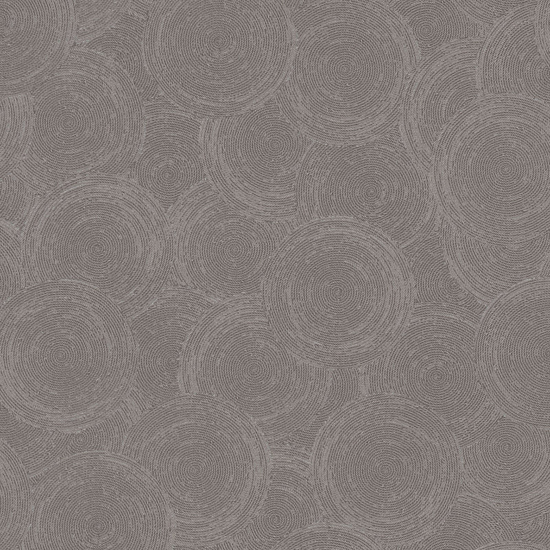 Stone Circles Motif Bronze Brown and Silver Grey Hygge Home Wallpaper by Galerie
