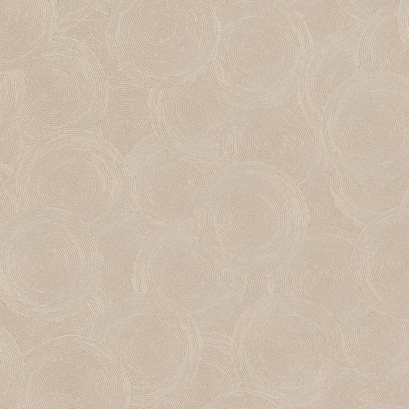 Stone Circles Motif Bronze Brown and Gold Hygge Home Wallpaper by Galerie