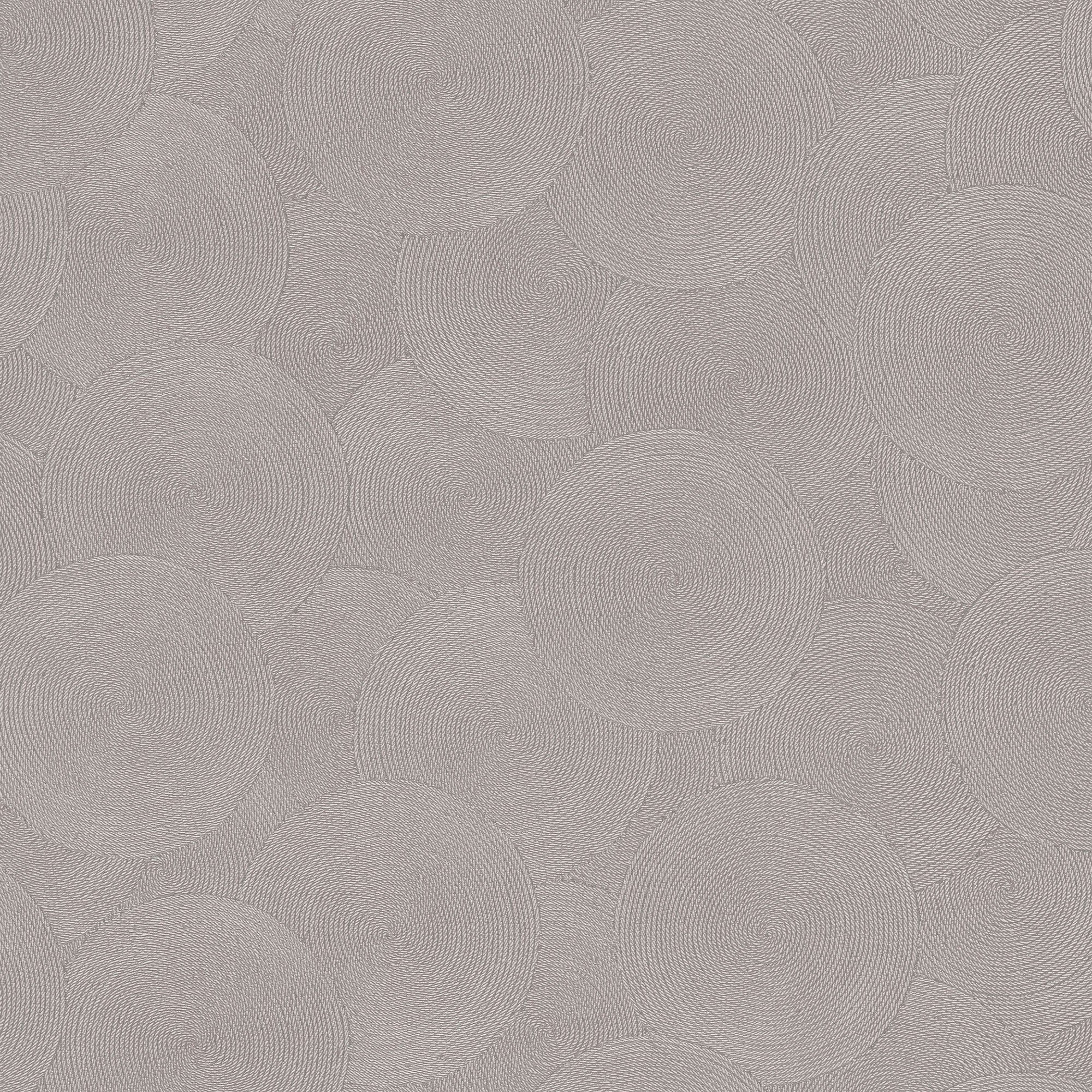 Stone Circles Motif Bronze Brown and Silver Grey Hygge Home Wallpaper by Galerie