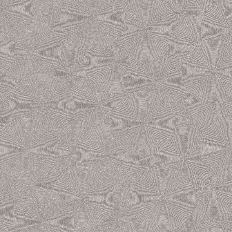 Stone Circles Motif Bronze Brown and Silver Grey Hygge Home Wallpaper by Galerie