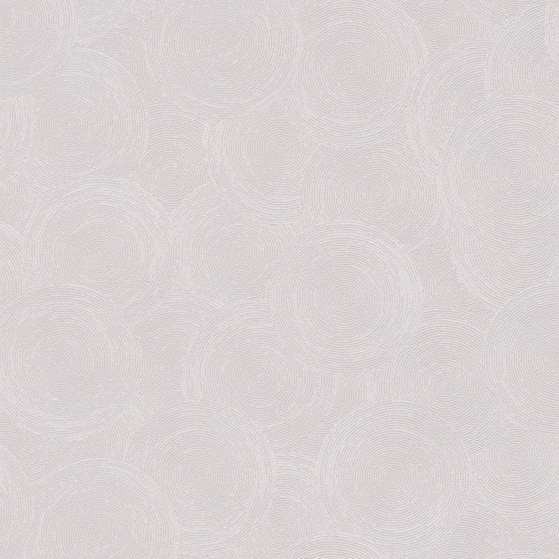 Stone Circles Motif Cream and Silver Grey Hygge Home Wallpaper by Galerie