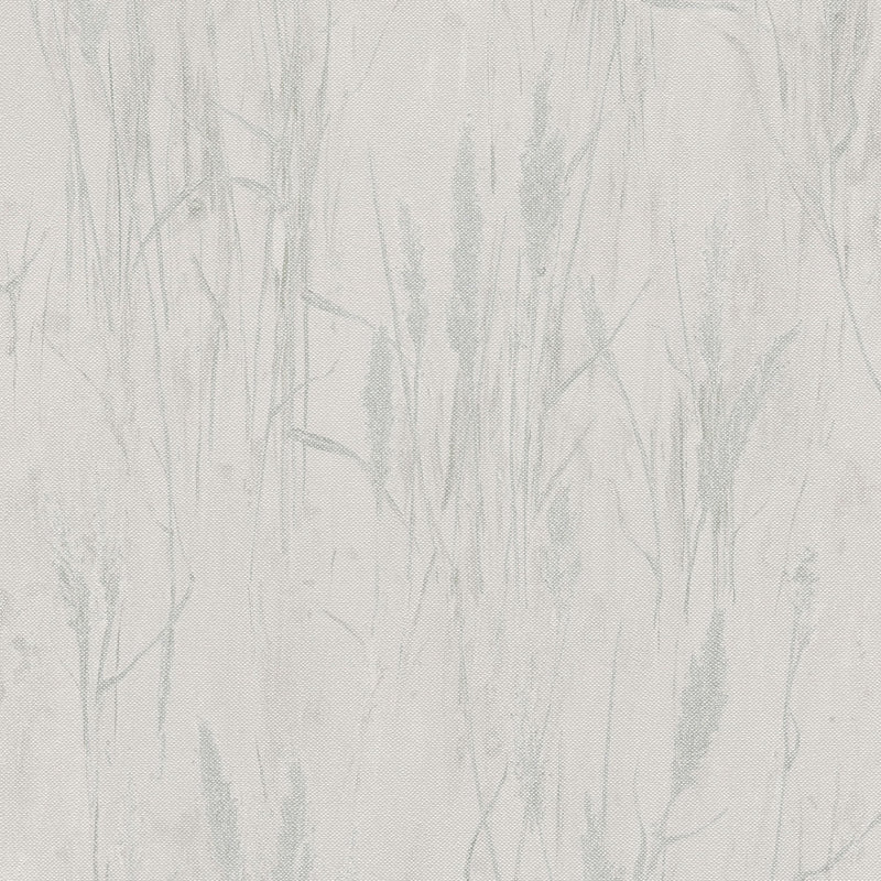 Meadow Stems Motif Beige and Silver Grey Hygge Home Wallpaper by Galerie