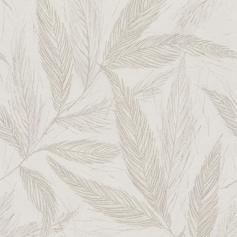 Fern Weave Motif Beige and Cream,Silver Grey Hygge Home Wallpaper by Galerie