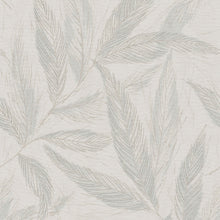 Fern Weave Motif Blue and Cream,Silver Grey Hygge Home Wallpaper by Galerie
