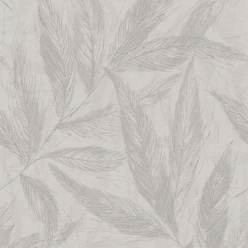 Fern Weave Motif Silver Grey Hygge Home Wallpaper by Galerie