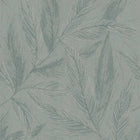 Fern Weave Motif Green and Silver Grey Hygge Home Wallpaper by Galerie