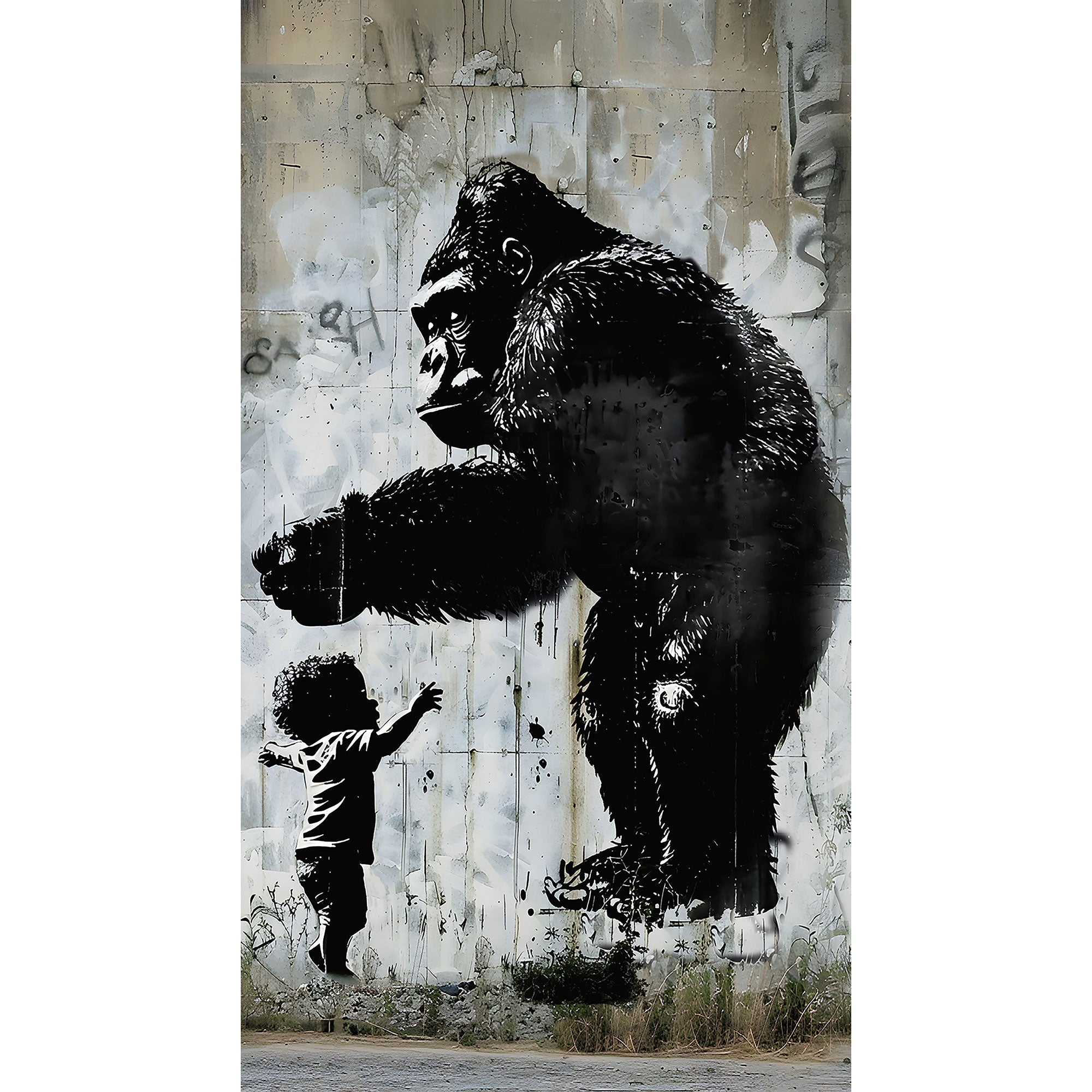 HZ62091M Urban Encounter Blue Grey Mural by Galerie