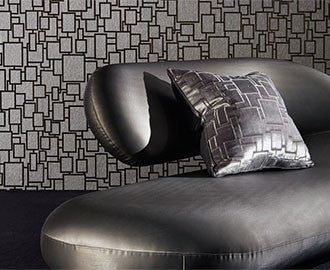 ZW109/04 Halston Flock Glamorama Wallpaper by Zinc Textile