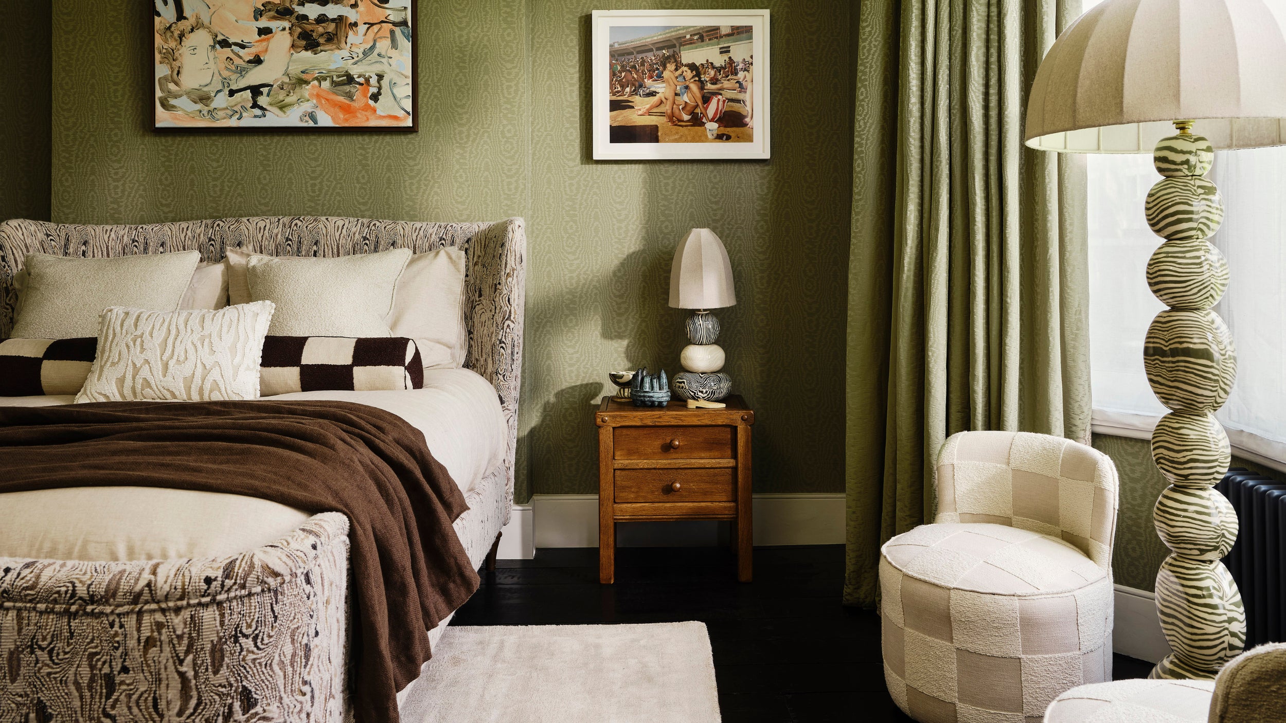 Elsworthy Henry Holland Moss Wallpaper by Harlequin