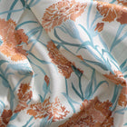 121250 Fleur de Joie Idyllic Paprika/Aqua Fabric by Harlequin