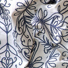134068 Java Linen Idyllic Denim/Pearl Fabric by Harlequin