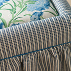 134063 Pepita Stripe Idyllic Sky/Linen Fabric by Harlequin