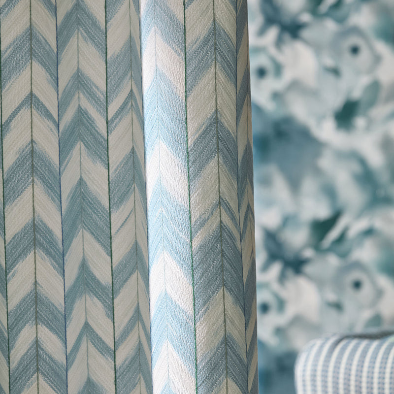 134055 Suisai Idyllic Sky/Sweet Pea/First Light Fabric by Harlequin