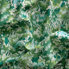 121255 Tree Tops Idyllic Forest/Kelly/Aqua Fabric by Harlequin