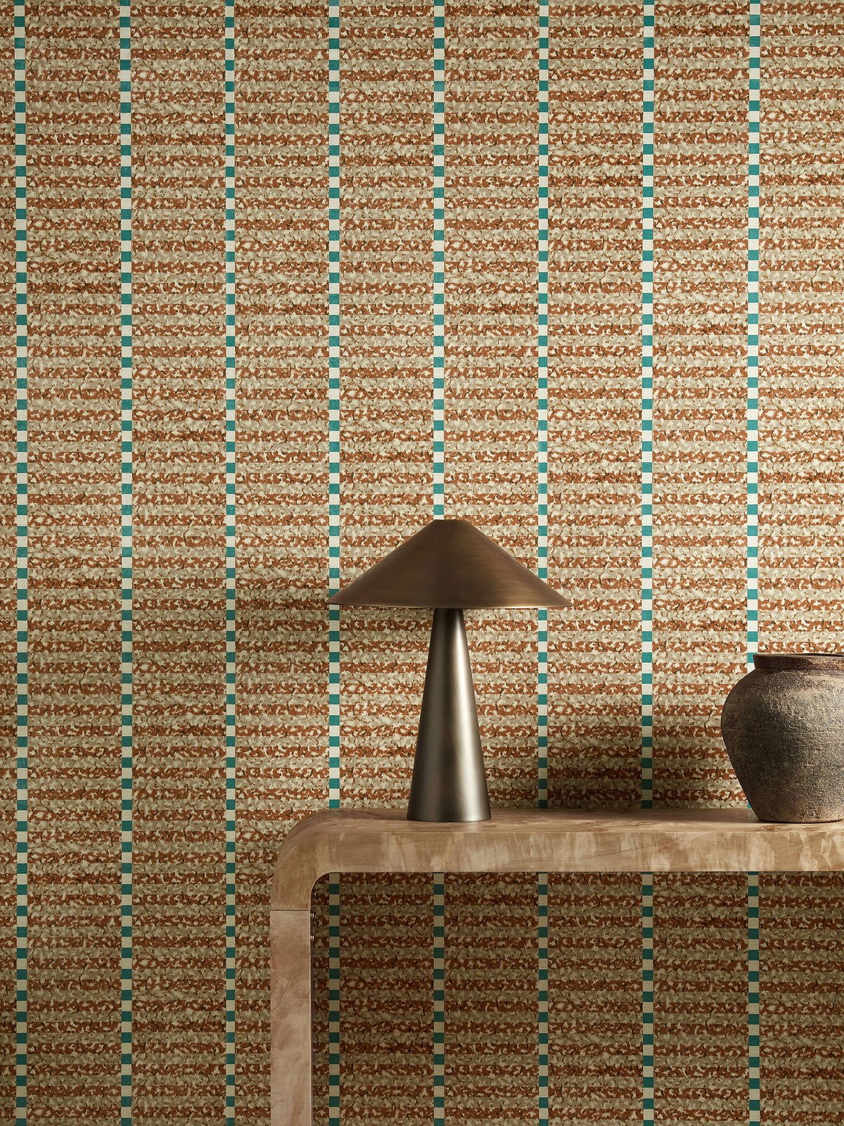 Toluca Spice/Azul Zamora Wallpaper by Harlequin