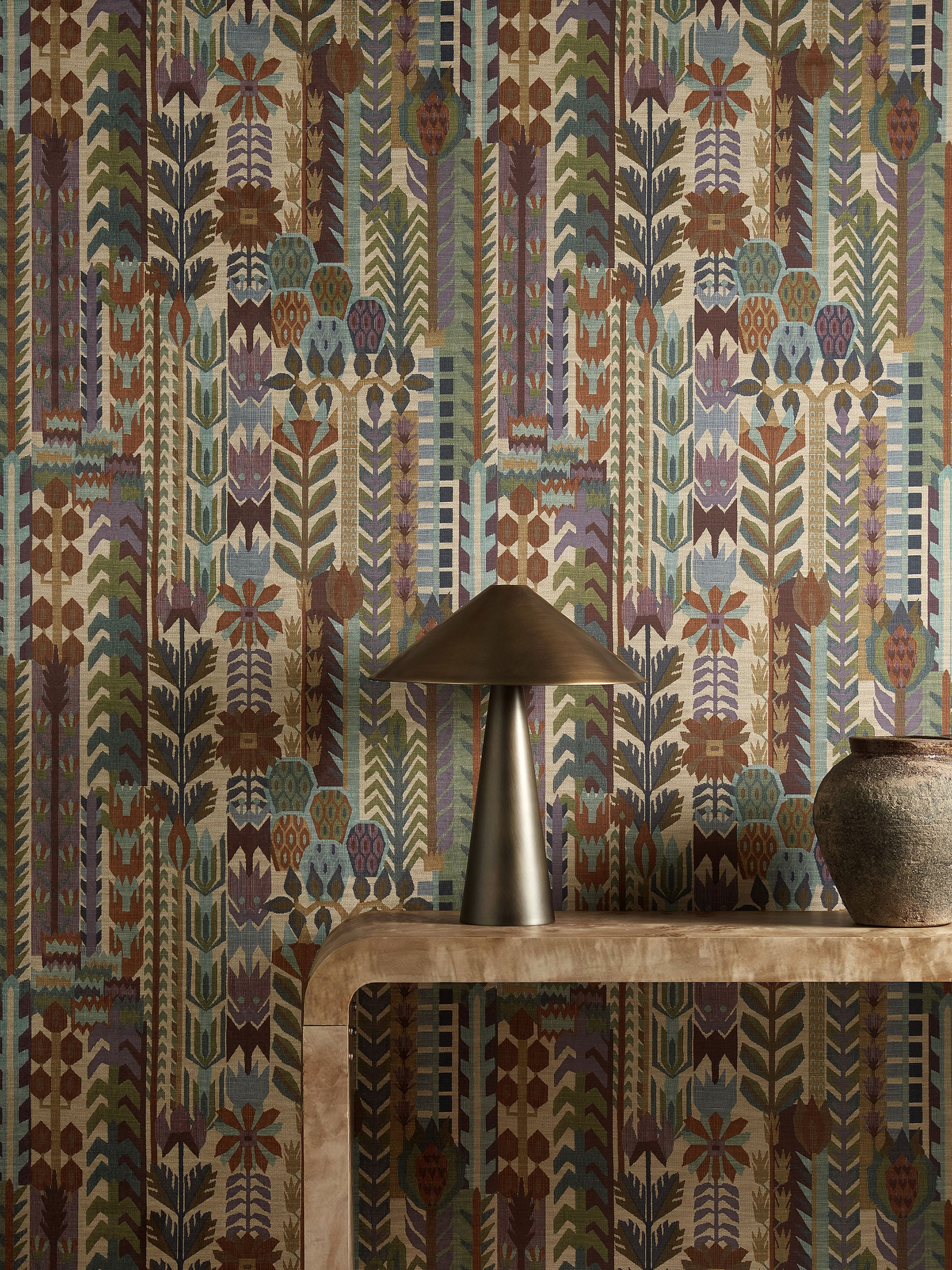 HFUP113357 Kuparr Burgundy/Heather Wallpaper by Harlequin