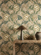 HFUP113359 Zenith Blush/Forest Wallpaper by Harlequin