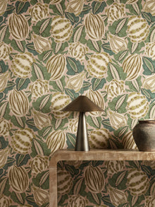 HFUP113359 Zenith Blush/Forest Wallpaper by Harlequin