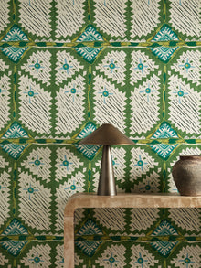 HFUP113363 Brocha Forest/Azul Wallpaper by Harlequin
