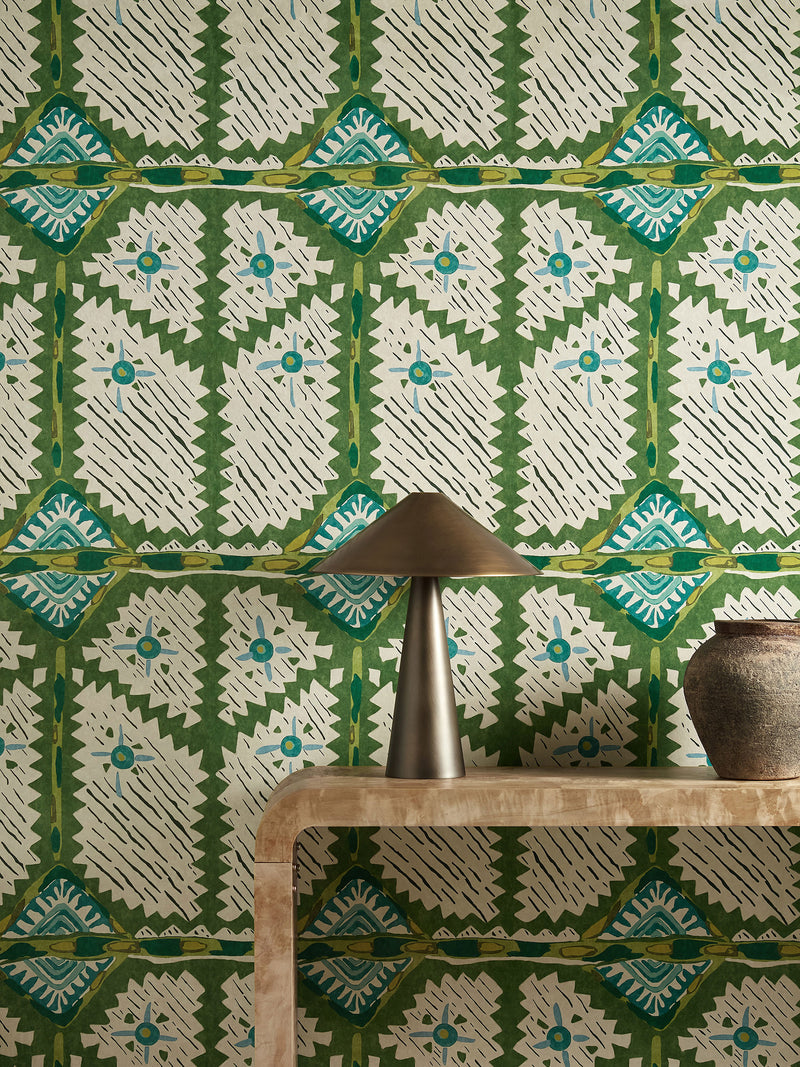 HFUP113363 Brocha Forest/Azul Wallpaper by Harlequin