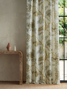 121340 Indienne Taupe/Ochre Zamora Fabric by Harlequin