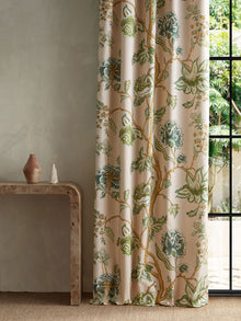 121342 Indienne Blush/Forest Zamora Fabric by Harlequin