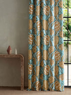 121347 Zenith Terracotta/Azul Zamora Fabric by Harlequin