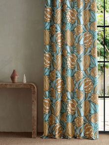 121347 Zenith Terracotta/Azul Zamora Fabric by Harlequin
