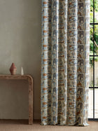 134781 Kantha Azul/Paprika Zamora Fabric by Harlequin