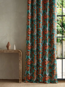 134782 Ania Burgandy/Spice/Turquoise Zamora Fabric by Harlequin