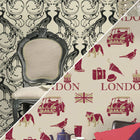 London Flock Flamante Wallpaper by Holden Decor