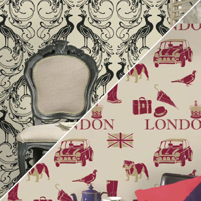 London Flock Flamante Wallpaper by Holden Decor