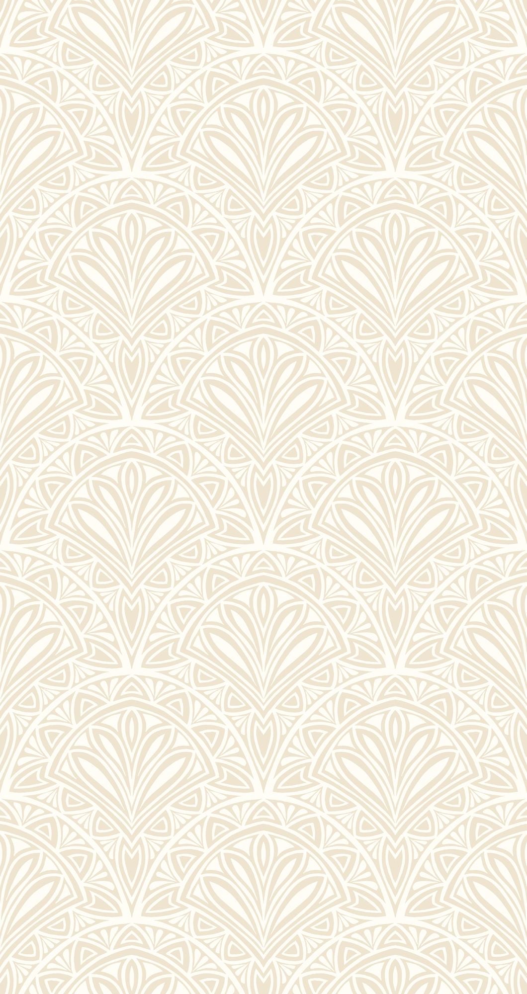 HWA1022W Deco Fan Natural Wallpaper by Hoopla Walls