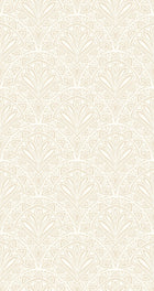 HWA1022W Deco Fan Natural Wallpaper by Hoopla Walls