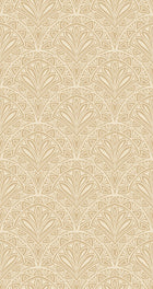 HWA1023W Deco Fan Gold Wallpaper by Hoopla Walls