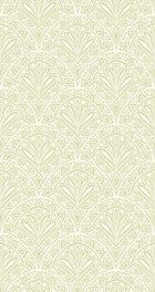 HWA1024W Deco Fan Green Wallpaper by Hoopla Walls